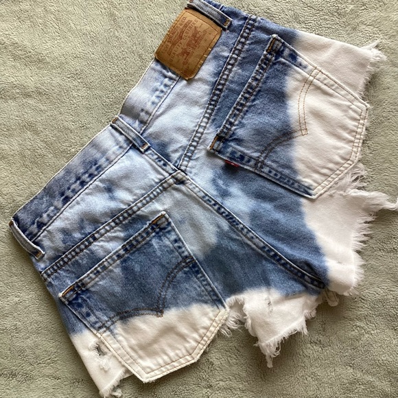 Levi's Pants - Levi's Vintage 515 Distressed Bleached High Waist Mom Jean Cheeky Shorts VTG 90s